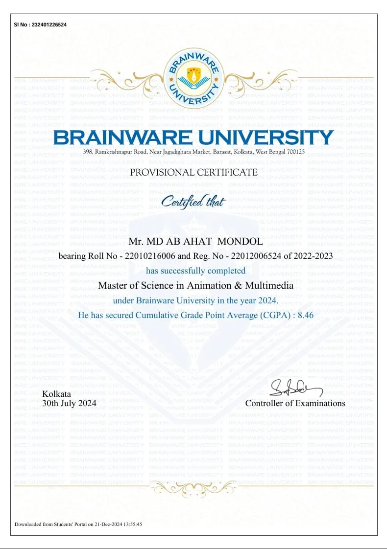 Master of Science in Animation & Multimedia